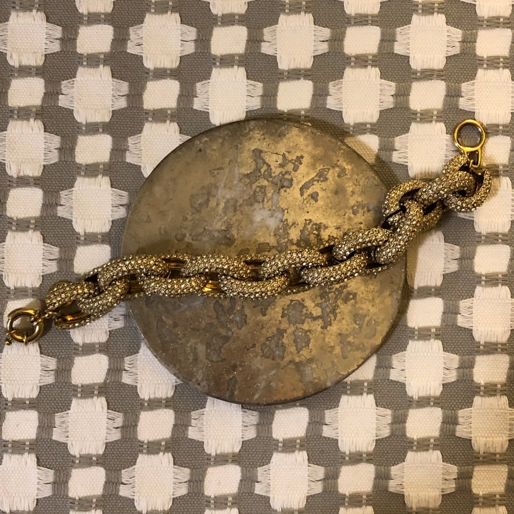 J.Crew Classic Pave Chain Link Bracelet